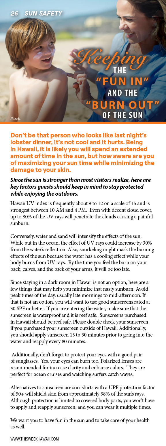 A magazine advertisement for a sunscreen product. Description generated by AI