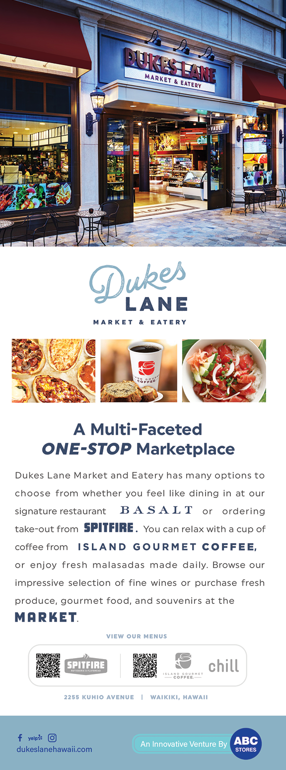 A flyer for a restaurant called Duke's Lane. Description generated by AI